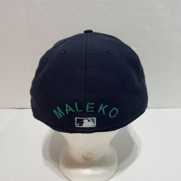 Vintage Seattle Mariners New Era Hat, Fitted 7 5/8, Dark Blue Cap, Logo, Maleko - Picture 4 of 11